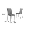 Ver imagem 2 de Kit 6 Cadeiras Sala Jantar Wave 1754 6 Un Dourado/linho Bamboo/courano Bamboo/noce - Carraro