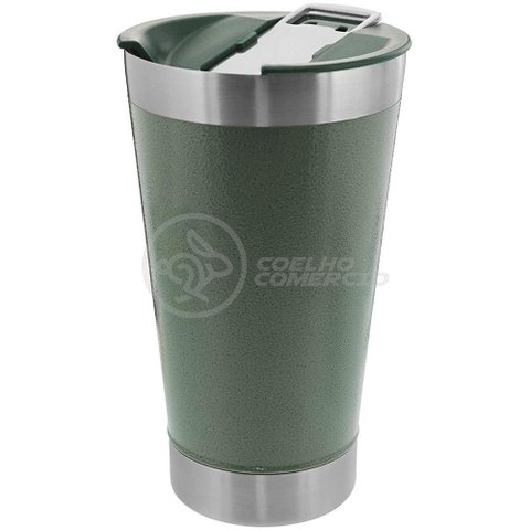Copo Térmico com Tampa e Abridor de Garrafa 473ml Verde