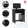 Escrivaninha EJ Móveis Mesa de computador Prática:Black - 3