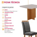 Ver imagem 6 de Mesa de Jantar Olimpia 90cm Tampo MDF Vidro Canto Copo com 4 Cadeiras Lorena