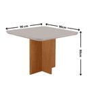 Ver imagem 5 de Mesa de Jantar Olimpia 90cm Tampo MDF Vidro Canto Copo com 4 Cadeiras Lorena