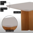 Ver imagem 2 de Mesa de Jantar Olimpia 90cm Tampo MDF Vidro Canto Copo com 4 Cadeiras Lorena