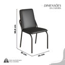 Ver imagem 4 de Conjunto Sala de Jantar Mesa 160x90cm Base Pérola Tampo MDF Malibu Preto/Fosco/Cinamomo