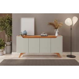 Buffet Atenas 4 Portas Off Cor:off White/naturalle - 2