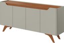 Ver imagem 5 de Buffet Atenas 4 Portas 180 cm Off White/Naturalle - Mavaular
