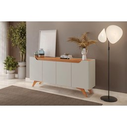 Buffet Atenas 4 Portas Off Cor:off White/naturalle - 1