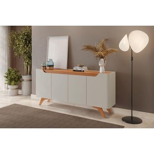 Buffet Atenas 4 Portas Off Cor:off White/naturalle