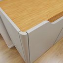 Ver imagem 2 de Buffet Atenas 4 Portas 180 cm Off White/Naturalle - Mavaular