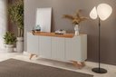 Ver imagem 1 de Buffet Atenas 4 Portas 180 cm Off White/Naturalle - Mavaular