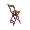 Ver imagem 6 de Mesa Bistrô 54x44cm em Madeira Dobrável com 2 Banquetas Imbuia / Liso