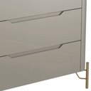 Ver imagem 5 de Cômoda para Quarto Closet Orgânica 3 Gavetas Pés Industrial Dourado Bliss I03 Grigio - Lyam Decor
