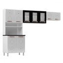 Ver imagem 1 de Cozinha de Aço Compacta Mirage 9 Portas com Vidro Branco/preto - Telasul
