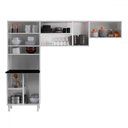 Ver imagem 2 de Cozinha de Aço Compacta Mirage 9 Portas com Vidro Branco/preto - Telasul