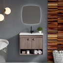 Ver imagem 3 de Gabinete Armario para Banheiro 100% MDF com Cuba - Crotone Munique 50cm