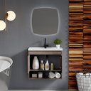 Ver imagem 5 de Gabinete Armario para Banheiro 100% MDF com Cuba - Crotone Munique 50cm