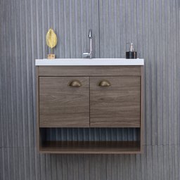 Gabinete Armario para Banheiro 100% MDF com Cuba - Crotone Munique 50cm - 10