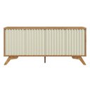 Ver imagem 2 de Balcao Buffet 4 Portas Ripadas em MDF 180cm Freijó/Branco - Dalla Costa