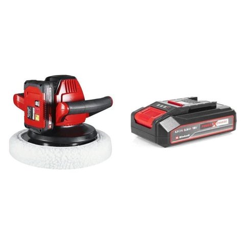 Kit Politriz Automotiva a Bateria Ce-cb 18/254 Li com Bateria Power-x-change 18v 2,5 Ah Li Einhell