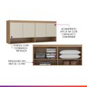 Ver imagem 3 de Armário Modulado Aéreo para Quarto 4 Portas 2 Nichos Carvalho
