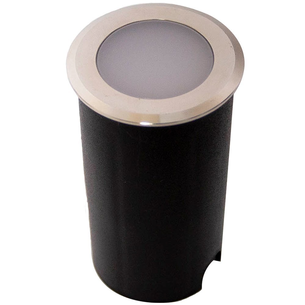 Embutido De Solo Floor Lamp Led 30 lumens 3000K Branco Quente 1W IP67 Preto Llum Bronzearte