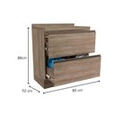 Ver imagem 3 de Gabinete de Cozinha Modulado Maxxi G755 2 Gavetas c/ Tampo Nogal - Kappesberg