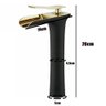 Torneira Cascata Luxo Monocomando Misturador Quente Frio Cobre Banheiro Bancada - 15