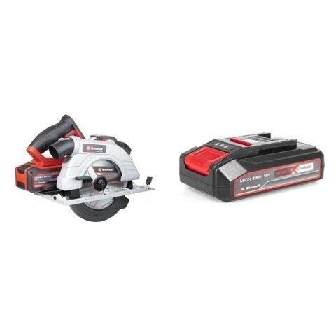 Kit Serra Circular À Bateria Te-cs 18/190 Li Bl com Bateria Power-x-change 18v 2,5 Ah Li Einhell