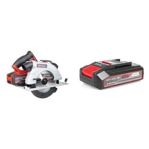Kit Serra Circular À Bateria Te-cs 18/190 Li Bl com Bateria Power-x-change 18v 2,5 Ah Li Einhell