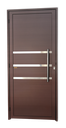 Ver imagem 1 de Porta Alumínio Lambril c/Friso c/Puxador D.Marrom Corten 90 Brimak