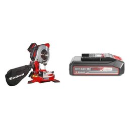 Kit Serra de Esquadria À Bateria Te-Ms 18/210 Li com Bateria Power-X-Change 18V 2,5 Ah Li Einhell Preto - 1 Kit Serra de Esquadria À Bateria Te-Ms 18/210 Li com Bateria Power-X-Change 18V 2,5 Ah Li Einhell Preto - 1
