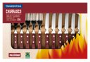 Ver imagem 1 de Jogo de Talheres Churrasco Aço Inox com Cabo Vermelho Polywood 12 Pçs Tramontina Tramontina Churrasc