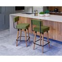 Ver imagem 2 de Kit com 2 Banqueta Barcelona - Couríssimo Verde