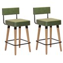 Ver imagem 1 de Kit com 2 Banqueta Barcelona - Couríssimo Verde