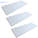 Ver imagem 1 de Kit 3 Prateleira Branca 90X25 + Suporte Flutuante Mdf Organizadora Decoração Cozinha Banheiro Sala