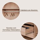 Ver mais imagens de Guarda Roupa Monterey com Portas de Correr 1 Espelho 100% Mdf – Mademarcs