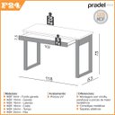 Ver imagem 4 de Escrivaninha Mesa de Apoio Estante e Prateleiras 100% Mdf Cor:preto Fosco com Freijó