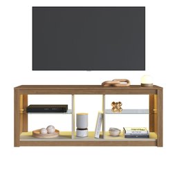 Rack para Tv até 55 Polegadas com 2 Prateleiras em Vidro e Iluminação em Led Rgb - 5