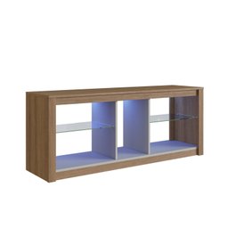 Rack para Tv até 55 Polegadas com 2 Prateleiras em Vidro e Iluminação em Led Rgb - 10