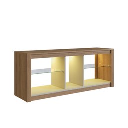 Rack para Tv até 55 Polegadas com 2 Prateleiras em Vidro e Iluminação em Led Rgb - 9