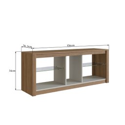Rack para Tv até 55 Polegadas com 2 Prateleiras em Vidro e Iluminação em Led Rgb - 4