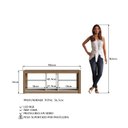 Ver mais imagens de Rack para TV até 55 Polegadas com LED 136cm 2 Prateleiras em Vidro Marrom