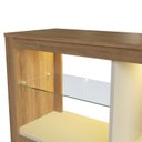 Ver imagem 6 de Rack para TV até 55 Polegadas com LED 136cm 2 Prateleiras em Vidro Marrom