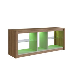 Rack para Tv até 55 Polegadas com 2 Prateleiras em Vidro e Iluminação em Led Rgb - 11