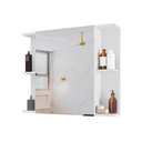 Ver imagem 2 de Espelheira para Banheiro Armário Suspenso Nilo Branco