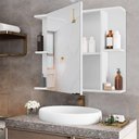 Ver imagem 5 de Espelheira para Banheiro Armário Suspenso Nilo Branco