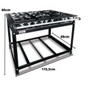 Ver imagem 2 de Fogão Industrial 6 Bocas Simples e Duplo 30x30cm P7 Copametal