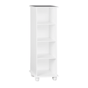 Ver imagem 1 de Estante Sevilha para Livros de Madeira 3 Prateleiras - Branco Laca