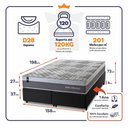 Ver imagem 2 de Cama Box Baú Sheffield com Molas Ensacadas 158x198 King House