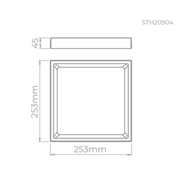 Plafon De Sobrepor Recuado 24W 4000K STH20904PTO40 Stella - 5