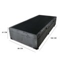 Ver imagem 3 de Cama Box Baú Solteiro 88 Suede Cinza com Colchão Pillow Angel Molas Ensacadas 63x88x188